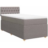  Krevet s oprugama i madracem smeđesivi 90x190 cm od tkanine | shoptok.hr