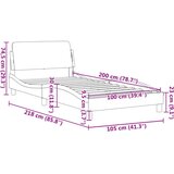 vidaXL okvir za krevet s uzglavljem plavi 100x200 cm baršunasti | shoptok.hr