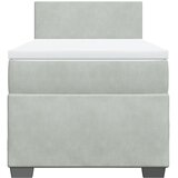 Box spring krevet s madracem svjetlosivi 100x200 cm baršunasti | shoptok.hr