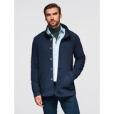 Ombre Men's button-down sweatshirt with collar - navy blue | Eponuda.ba
