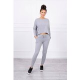 Kesi Set with an oversized blouse in gray color | shoptok.hr