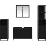  Set namještaja za kupaonicu 4 kom. Crni hrast 90 x 33 x 60 cm | shoptok.hr