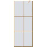  Zid za walk-in tuš Zlatno 80 x 195 cm Staklo otporno na udarce | shoptok.hr