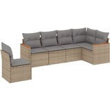  6-dijelni set vrtnih sofa s jastucima bež od poliratana | shoptok.hr