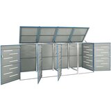 Spremište za četiri kante za smeće 276,5x77,5x115,5 cm čelično | shoptok.hr