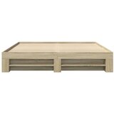 vidaXL Okvir za krevet boja hrasta 200x200 cm od konstruiranog drva | shoptok.hr