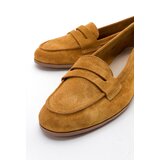 LuviShoes F02 Women's Mustard Suede Flats | Shoptok.si