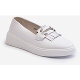 S. BARSKI Light Women's Leather Moccasins on Platform White S.Barski LR590 | Eponuda.ba