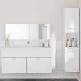 Furnova Kopalniško pohištvo 3 kosi bele barve inženirski les, (21946039) | Shoptok.si