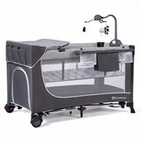 Kinderkraft Putni krevetić LEODY, siva s dodacima | shoptok.hr