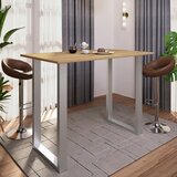 XXXL Barska Miza Xona, Barva Hrasta, Srebrna, 140x80cm | Shoptok.si