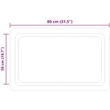  LED kupaonsko ogledalo s ogledalom *Transparent*an 80 x 50 cm | shoptok.hr