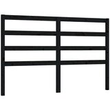 Posteljno vzglavje črno 156x4x100 cm trdna borovina, (20644663) | Shoptok.si