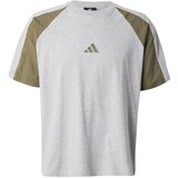 Adidas Tehnička sportska majica 'ESS' siva melange / maslinasta Cijene