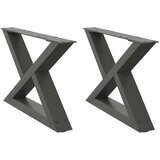  Noge za klub stolić 2 kom. antracit 60 x (30-31,3) cm čelik | Eponuda.com