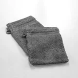 Temno siva bombažna krpica za umivanje 15x21 cm Tendresse –