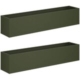  Vrtna saksija 2 kom. Maslinastozelena 100 x 20 x 20 cm | shoptok.hr