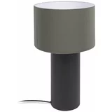 Kave Home Črno-siva namizna svetilka s kovinskim senčnikom (višina 50 cm) Domicina - Kave Home