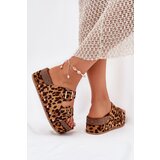 Boto Women's sandals with buckles on a massive platform leopard Odisene | Shoptok.si