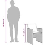 vidaXL 3-dijelni bistro set s jastucima miješane bež boje poliratan | shoptok.hr