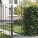 vidaXL Vrtna vrata s ključavnico Siva 200 x 100 cm 100 x 200 cm Jeklo | Shoptok.si