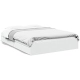 Maison Chic Posteljni okvir - Dvoposteljna postelja - Zakonska postelja s predali bel 160x200 cm inženirski les, (21694328) | Shoptok.si