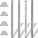 vidaXL 4 Noge za Mizo Nastavljiva Višina Krom 870 mm Cene