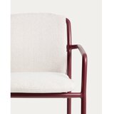 Kave Home Bordo rdeč oblazinjen vrtni stol Linosa – | Shoptok.si