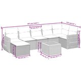  8-dijelni set vrtnih sofa od poliratana s jastucima bež | shoptok.hr