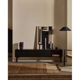 Kave Home Črna TV omarica v hrastovem dekorju 200x57x35 cm Lenon – | Shoptok.si