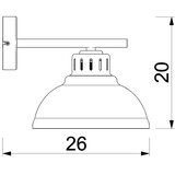 Zidna lampa SVEN 1xE27/15W/230V crna/zlatna | Eponuda.com