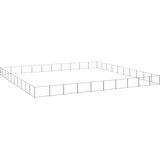 vidaXL pasji boks srebrn 100 m² jeklo | Shoptok.si