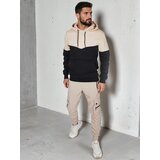 DStreet Bluza męska basic z kapturem beżowa | shoptok.hr