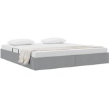vidaXL Krevet s od storage s pohranom Svjetlosiva 193 x 203 cm Tkanina - Svjetlosiva 193 x 203 cm Cijene