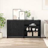 vidaXL Strani šal 2 pcs Črni hrast 70 x 41 x 75 cm Konstruiran les | Shoptok.si
