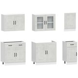  7-dijelni set kuhinjskih ormarića Kalmar konstruiranog drva Siva | Shoptok.si