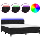  box spring s madracem LED crni 160x200 cm baršun | Eponuda.ba
