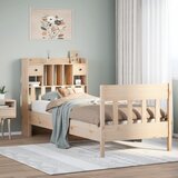 Maison Chic Posteljni okvir - Enojna postelja - Postelja za odrasle brez vzmetnice 90x200 cm trdna borovina-J6818, (21765056) | Shoptok.si