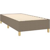  box spring s madracem LED smeđesivi 90x200 cm tkanina | shoptok.hr