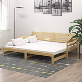  Dnevni ležaj na izvlačenje 2 x (90 x 200) cm masivna borovina | shoptok.hr