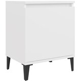  Noćni ormarići s metalnim nogama bijeli 40 x 30 x 50 cm | shoptok.hr