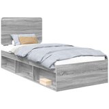  Okvir za krevet s uzglavljem Siva Sonoma 90 x 190 cm | shoptok.hr