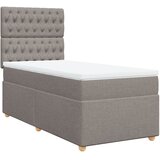 vidaXL Box spring postelja z vzmetnico taupe 80x200 cm blago, (21261024) | Shoptok.si