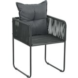 PVC 3-dijelni vrtni blagovaonski set od ratana crni | shoptok.hr