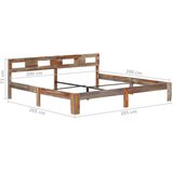  Za krevet od masivnog drva šišama 200 x 200 cm | shoptok.hr