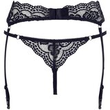 Cottelli čipkasti podvezični pas s tangicami (črna) - XL | Shoptok.si
