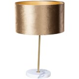 QAZQA Tafellamp messing met velours kap bruin 35cm - Kaso | Shoptok.si