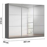 Rauch Möbel OMARA Z DRSNIMI VRATI, siva | Shoptok.si