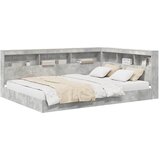 Krevet s policama Beton siva 140 x 200 cm Konstruirano drvo | shoptok.hr
