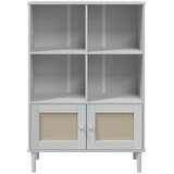  Regal za knjige SENJA izgled ratana bijeli 90x35x130cm borovina | Eponuda.com